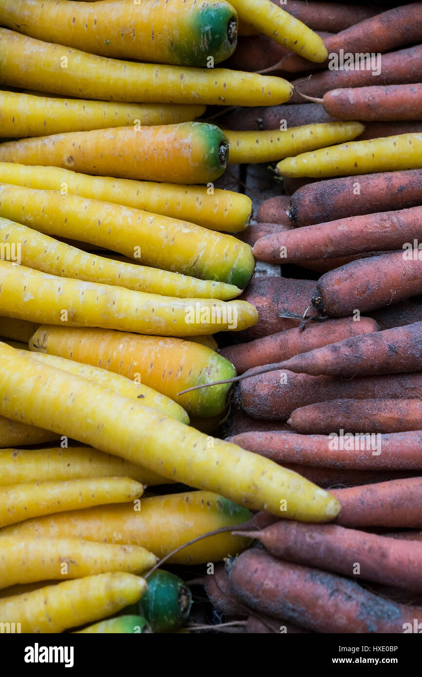 Frisches Gemüse Karotten gesunde Lebensmittel anzeigen Stockfoto