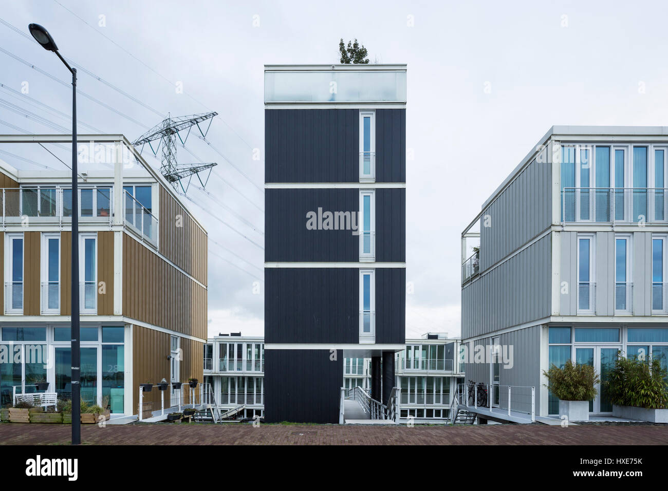 Steigereiland Noord, Amsterdam. (Nicht selbst erstellen). Zelfbouw Serie - Extras, Verschiedene, Niederlande. Architekt: Verschiedene, 2015. Stockfoto