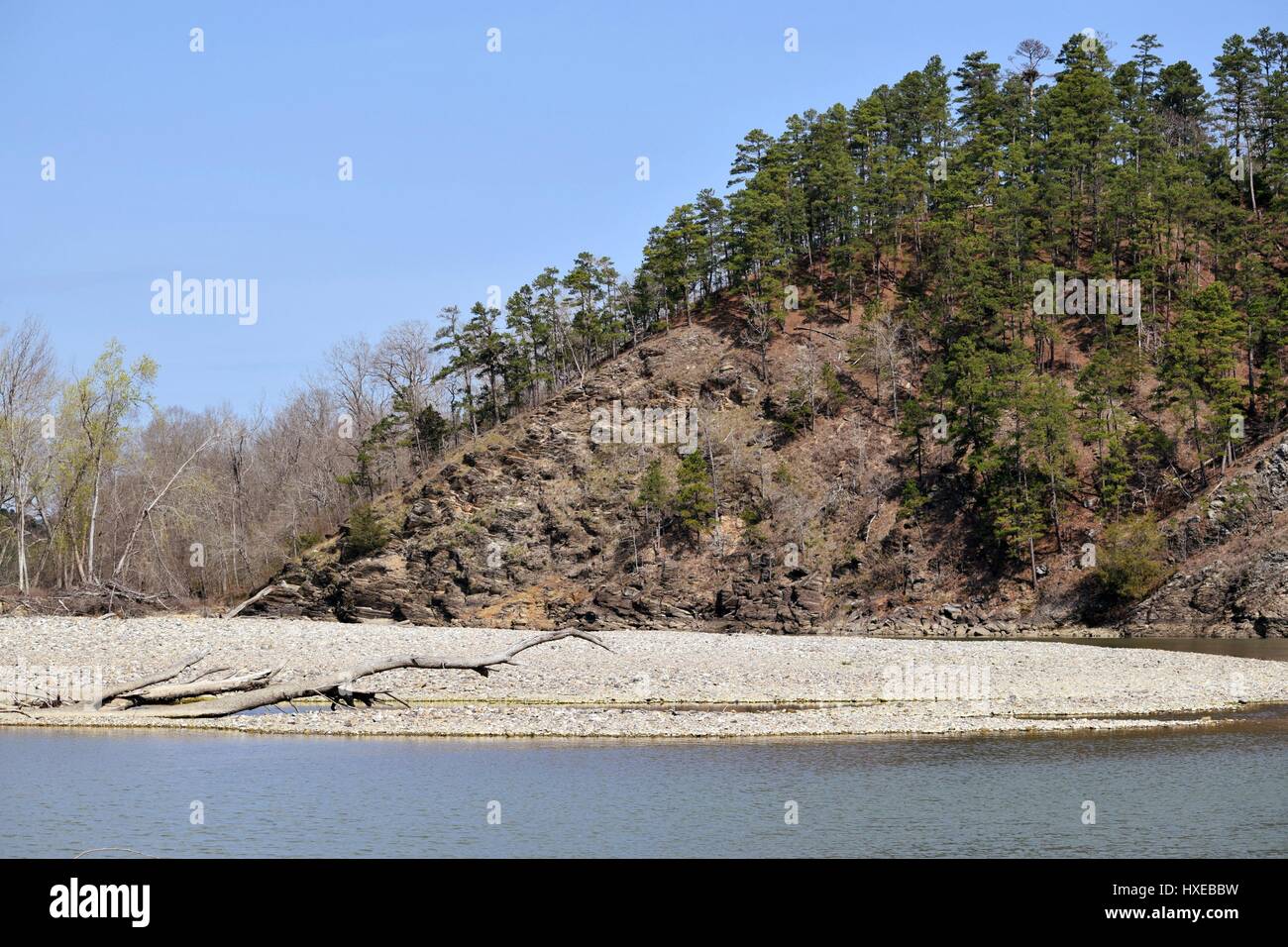 Geringer Fluss Stockfoto
