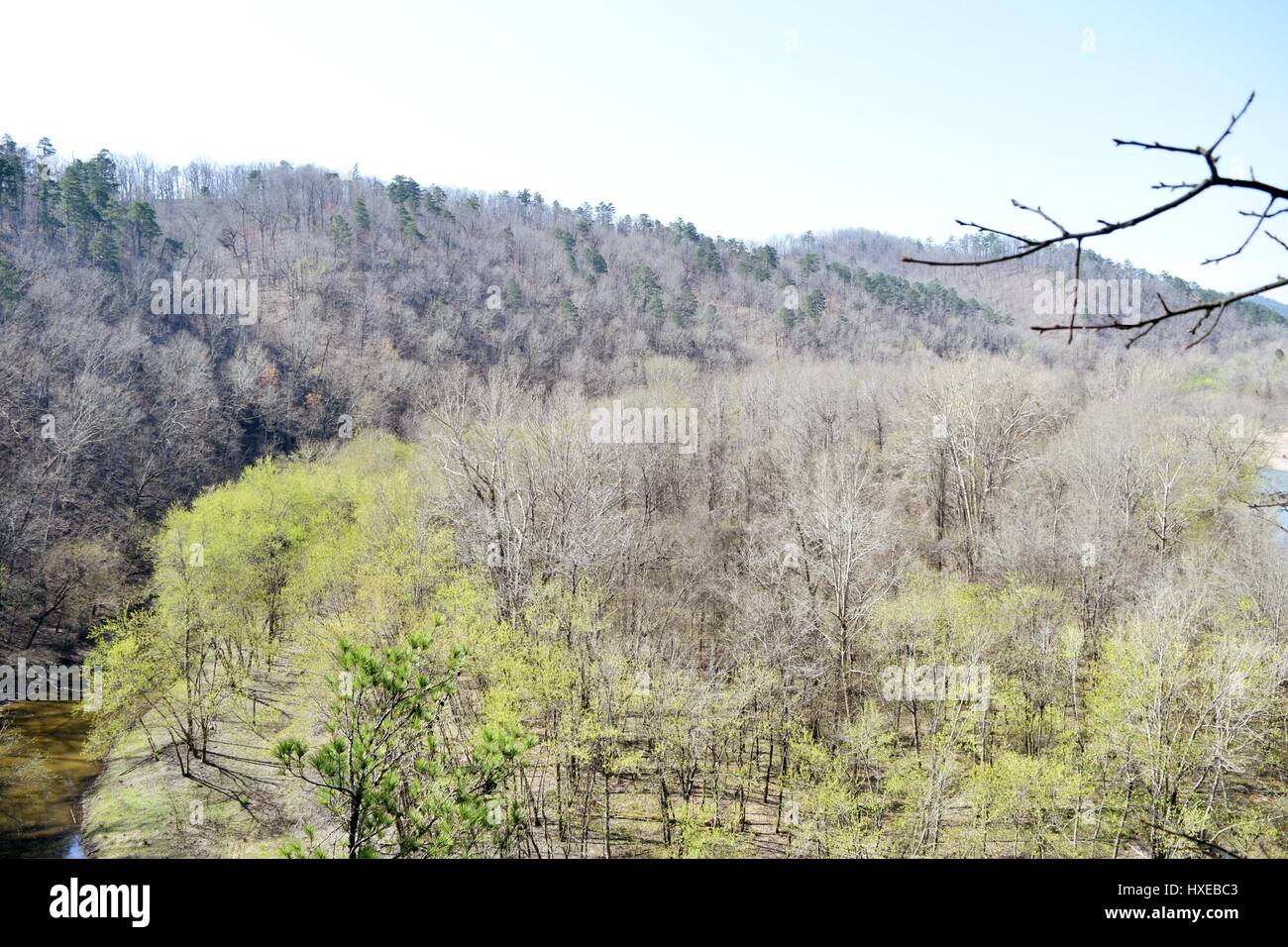 Blick vom oberen Rand einer Klippe Stockfoto