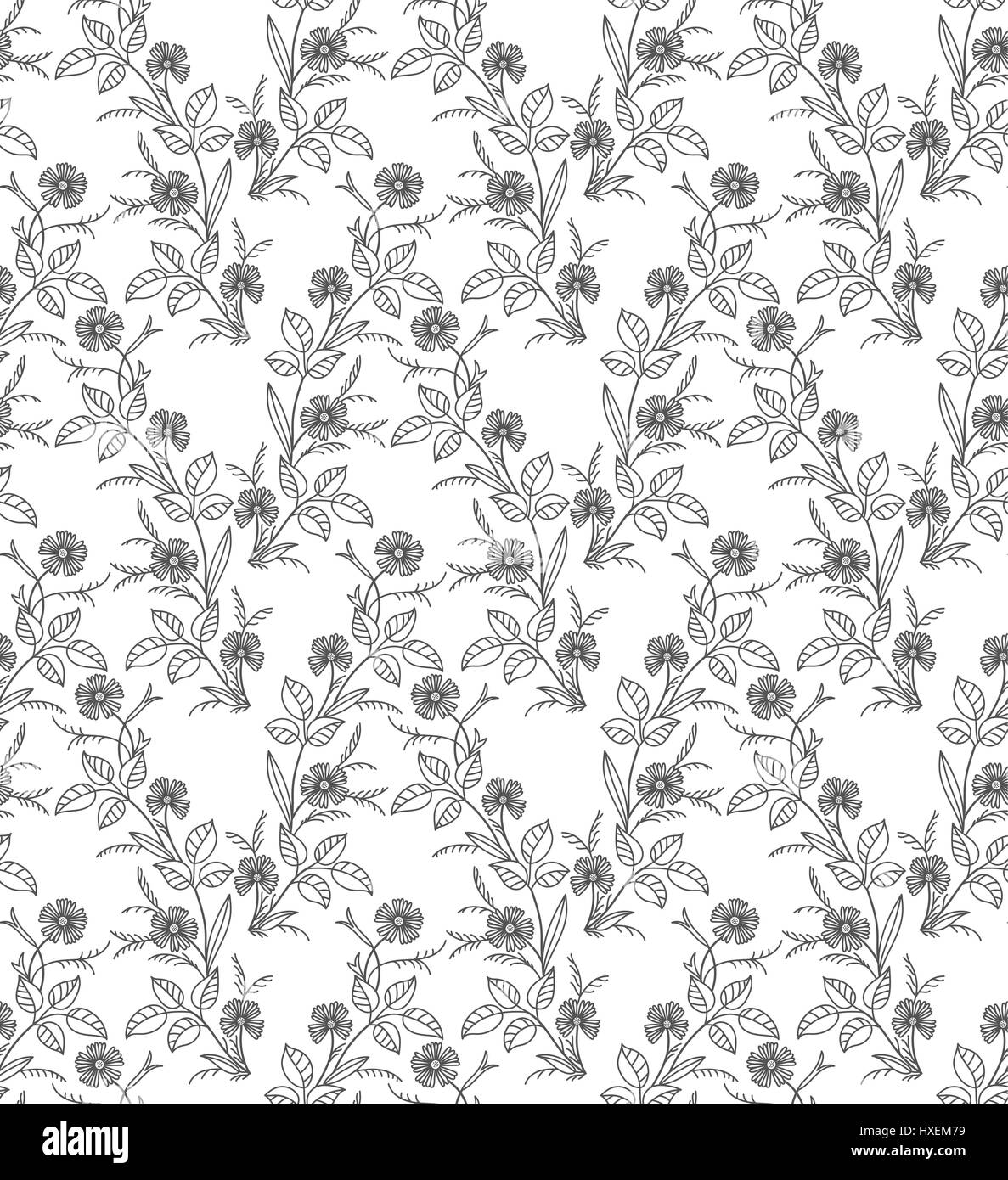 Vektor Musterdesign. Floralen Textur mit Blumen wiederholen lässt. Muster kann verwendet werden, als Hintergrund, Stoff drucken, Oberfläche, Verpackung pape Stock Vektor