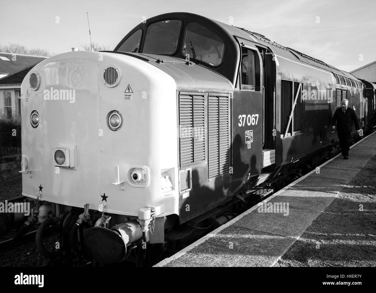 Einer Klasse 37 Diesellok Stockfoto