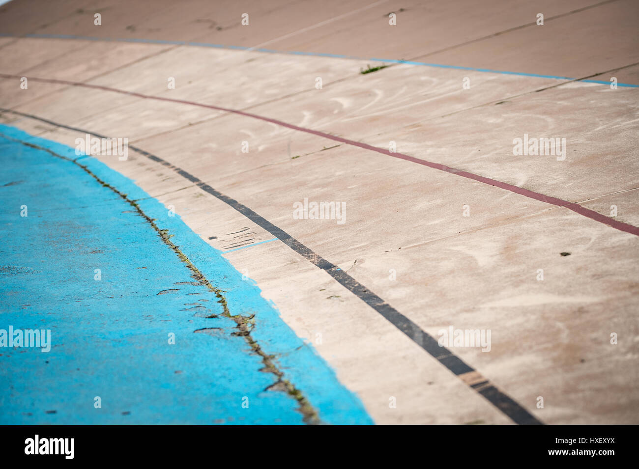 Roubaix, Frankreich. 23. März 2017. Das Velodrom von Roubaix in Roubaix, Frankreich. Es ist berühmt für die Ausrichtung der Oberfläche das Radrennen Paris – Roubaix. Stockfoto