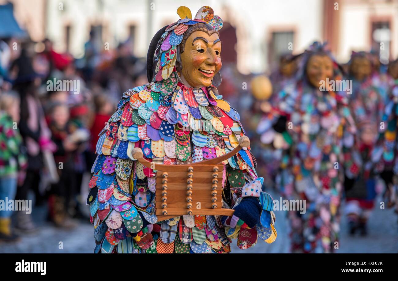 Spättlehansel auf den Karnevalszug, große Fasendumzug, alemannischen Fasnacht, Gengenbach, Ortenaukreis, Baden-Württemberg Stockfoto