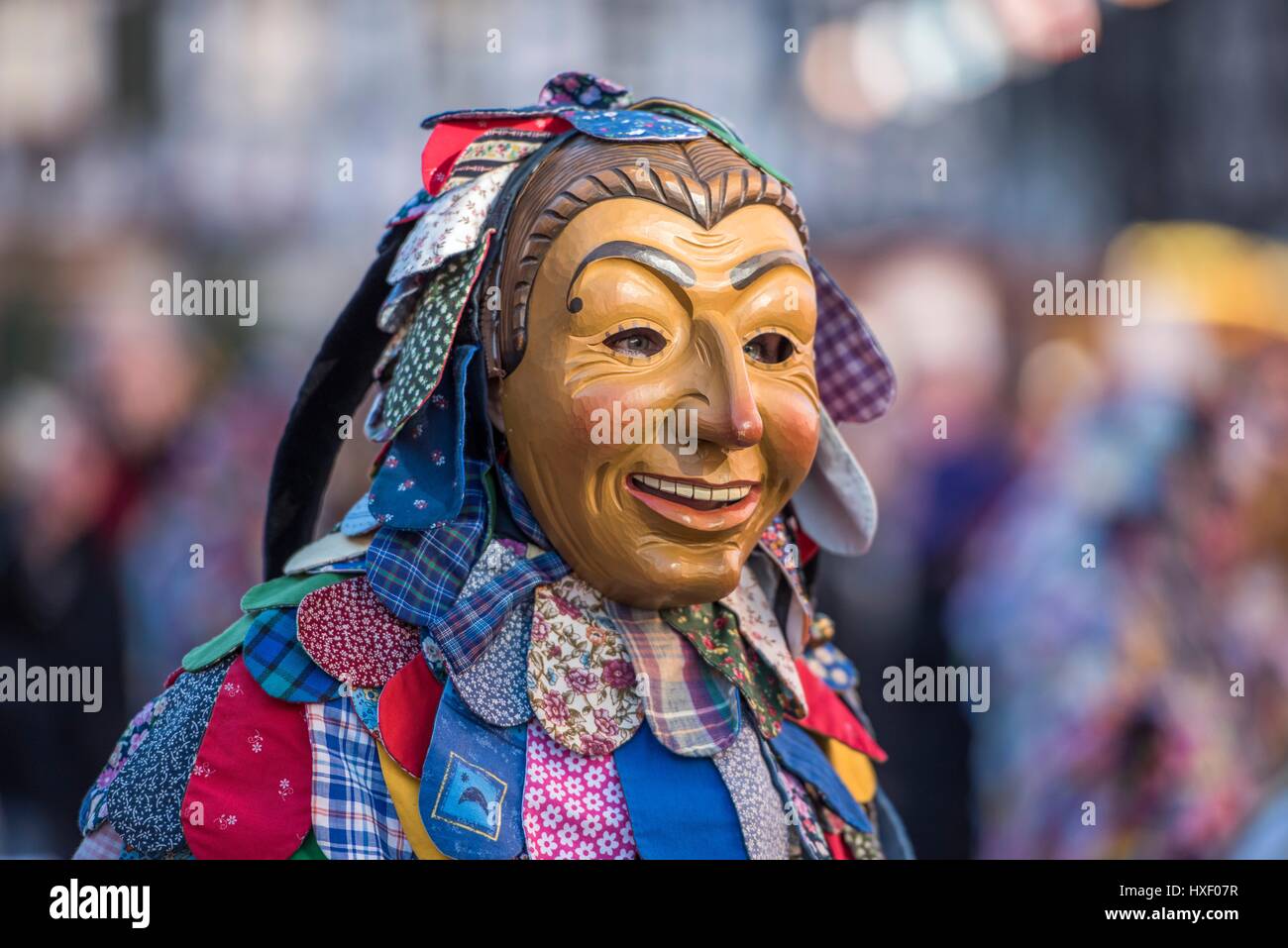 Spättlehansel auf den Karnevalszug, große Fasendumzug, alemannischen Fasnacht, Gengenbach, Ortenaukreis, Baden-Württemberg Stockfoto