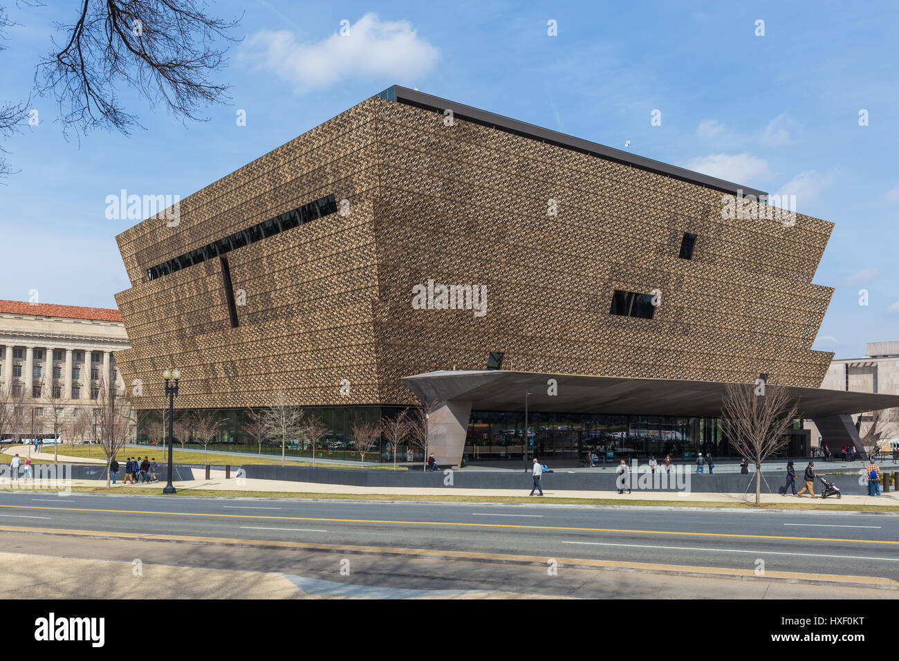 Die Smithsonian National Museum of African American History und Kultur (NMAAHC) in Washington, DC. Stockfoto