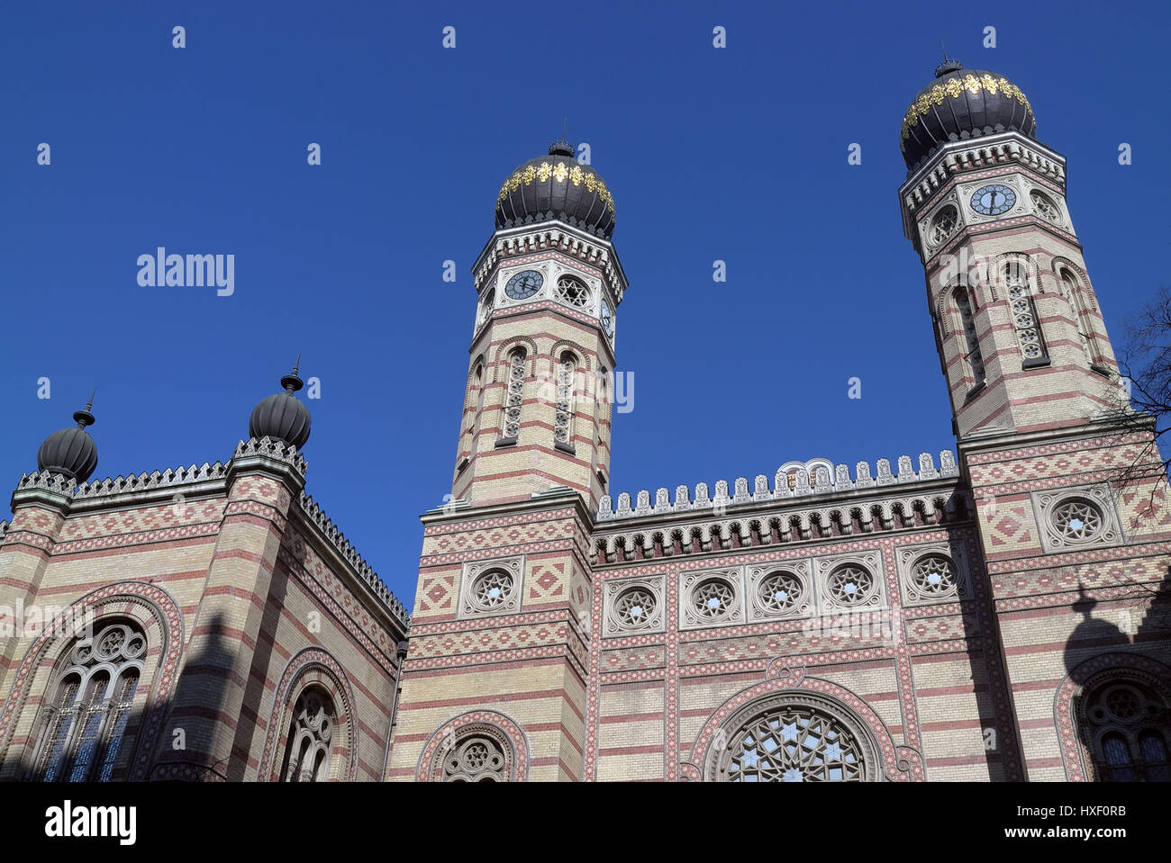 Die Dohány Straße Synagoge ist die größte Synagoge in Europa und eines der größten in der Welt. Es befindet sich im Stadtteil Erzsébetváros in Bud Stockfoto