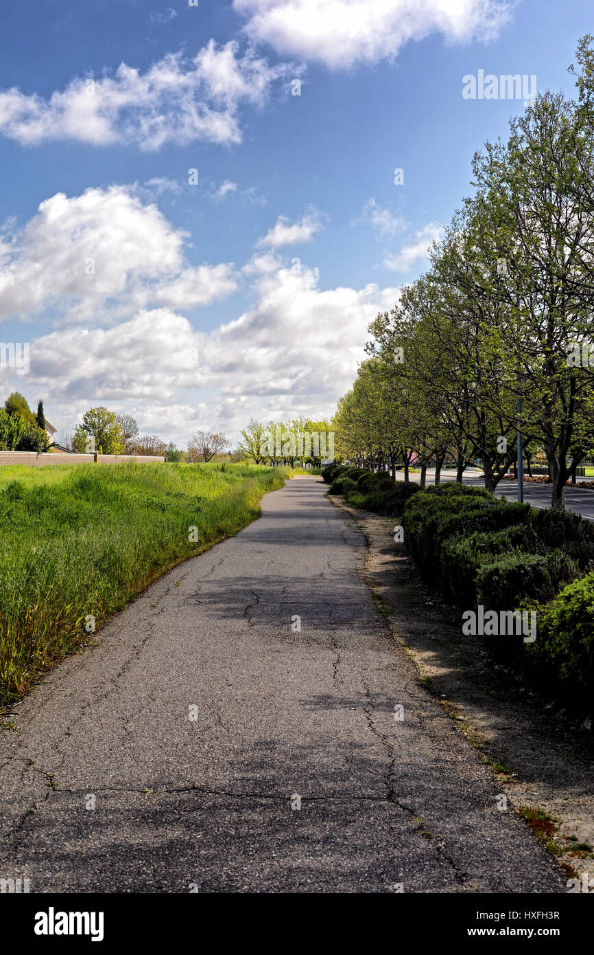 Wanderweg im Frühjahr Zeit Elk Grove Stockfoto