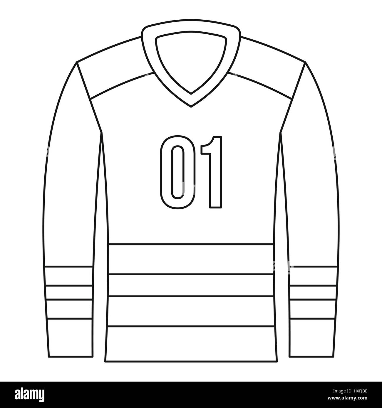 Sport einheitliche Symbol, Umriss-Stil Stock Vektor