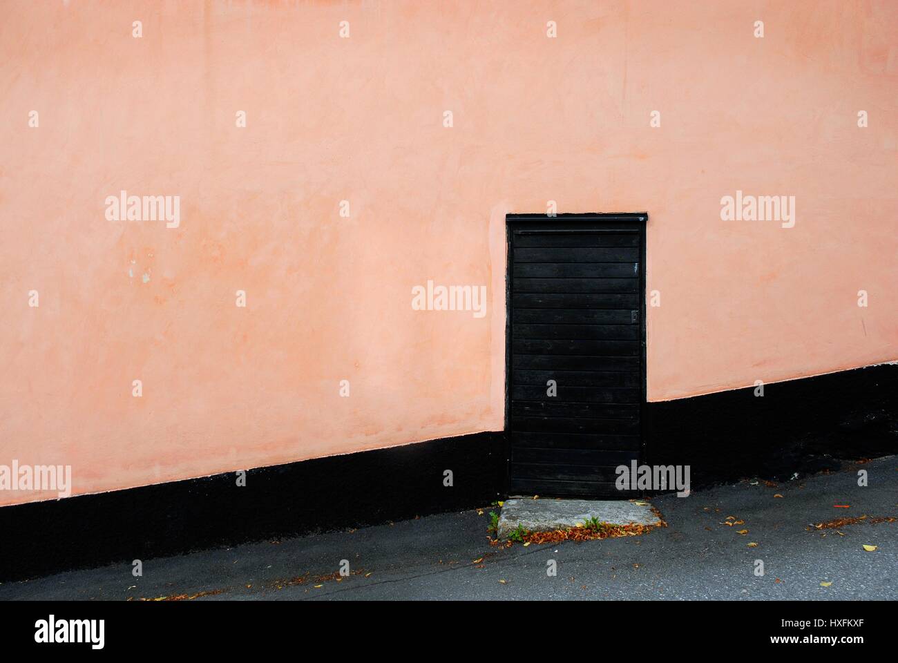 Die Tür in ein Haus in Vaxholm, Stockholm, Schweden Stockfoto