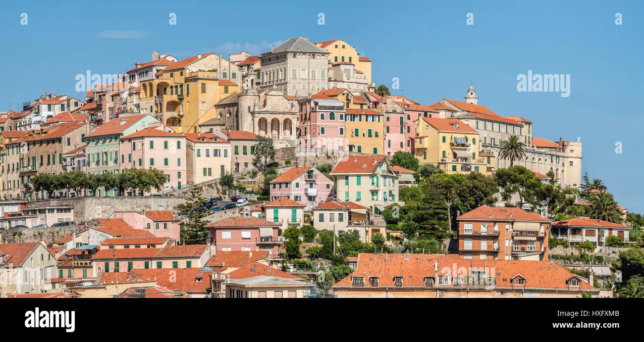 Alte Stadt von Porto Maurizio, Imperia an der ligurischen Küste, Nord-West-Italien. Stockfoto