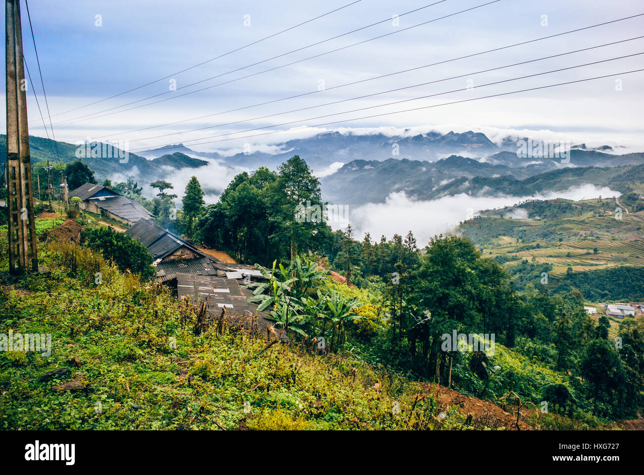 Wunderbare Landschaften von Sapa-Region im Norden von Vietnam Stockfoto