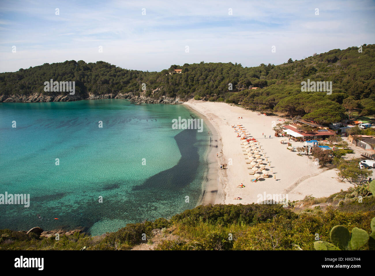 Europa, Italien, Toskana, Insel Elba, Fetovaia Strand, Landschaft Stockfoto
