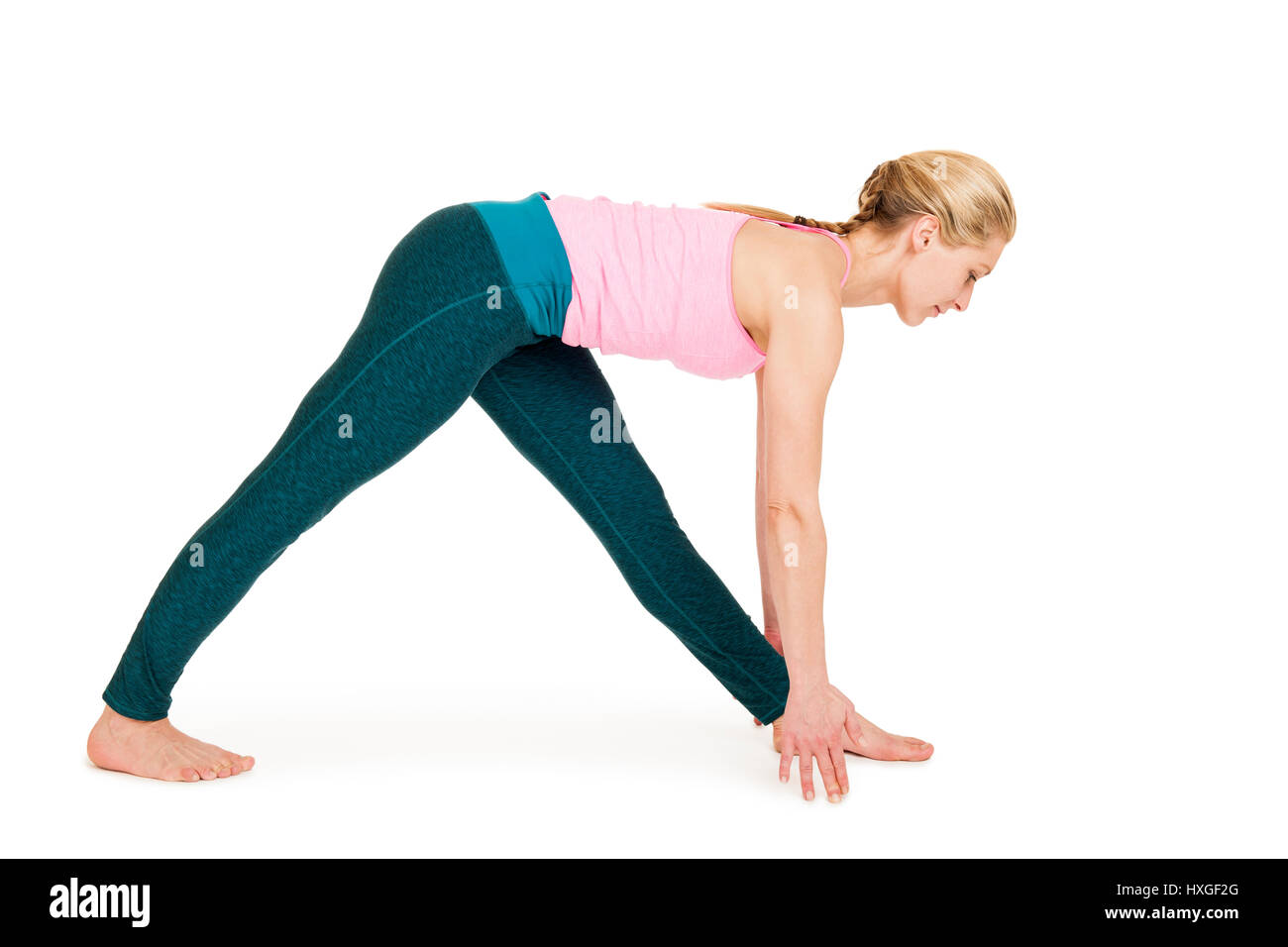 Ein bein nach vorne beugen Stockfotos und -bilder Kaufen - Alamy