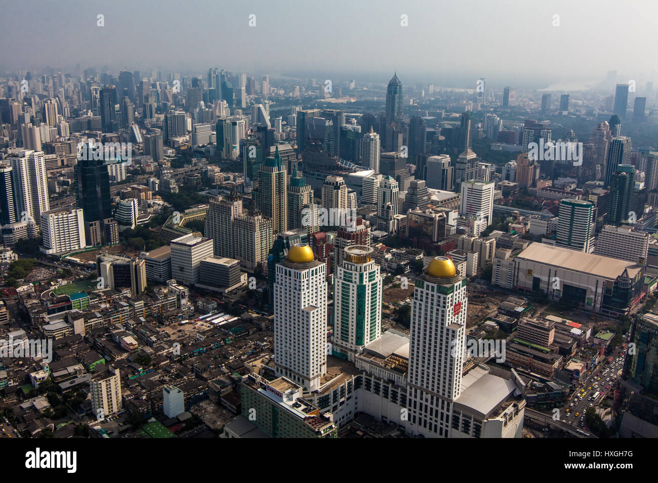 Skyline von Bangkok, Thailand. Ansicht von oben Stadt, Bangkok Stockfoto