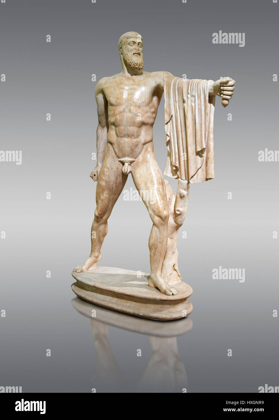 2. Jh. n. Chr. römische Statue des Harmodios aus der Wehrmacvhtsabgehörigen Gruppe, Inv 6009, National Museum of Archaeology, Neapel, Stockfoto