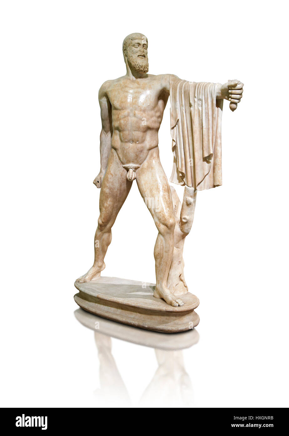 2. Jh. n. Chr. römische Statue des Harmodios aus der Wehrmacvhtsabgehörigen Gruppe, Inv 6009, National Museum of Archaeology, Neapel, Stockfoto