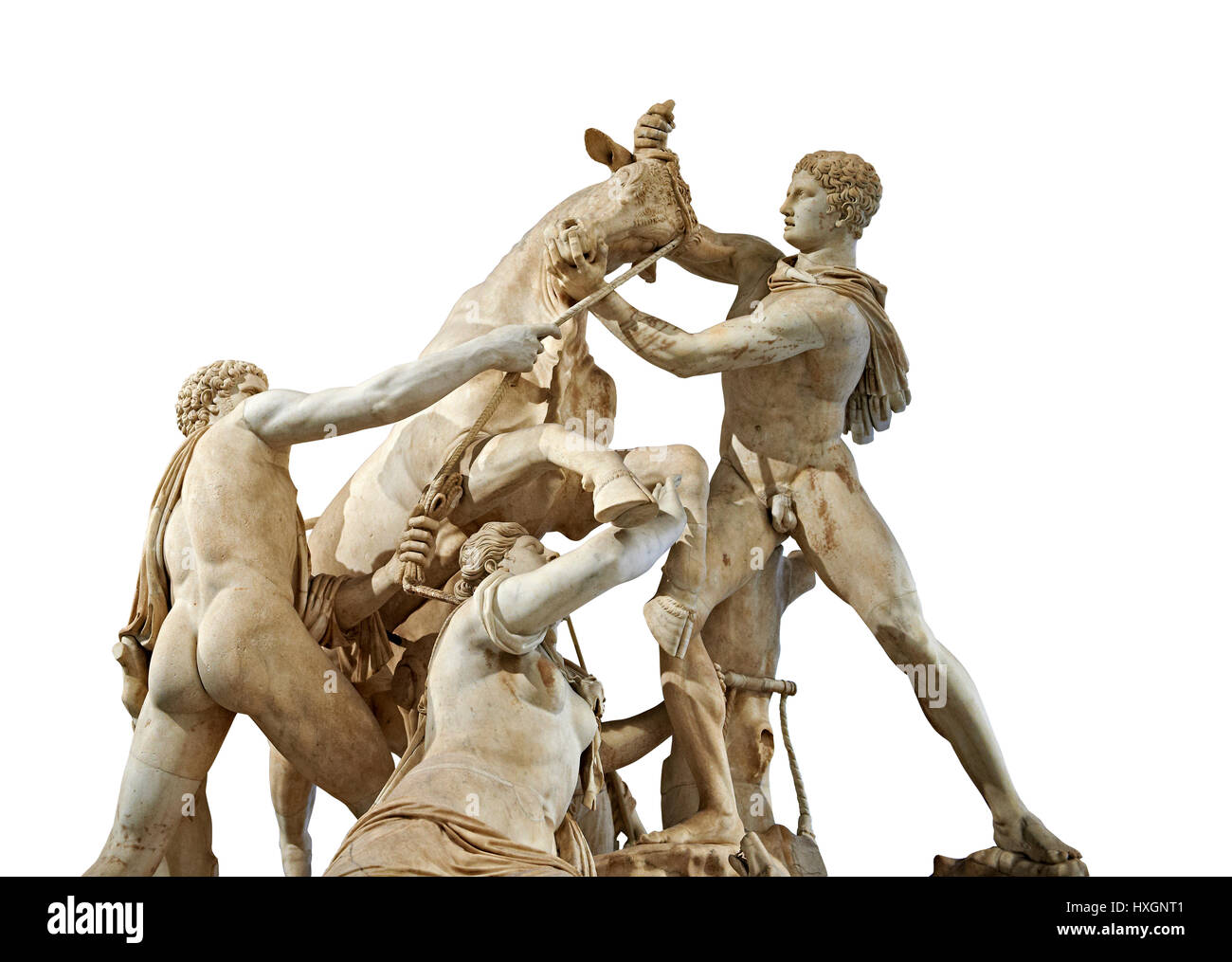 2. Jh. n. Chr. Römische Skulptur, bekannt als die Farnese Bull Bäder von Caracalla, Rom, Neapel Nationales Archäologisches Museum, Stockfoto