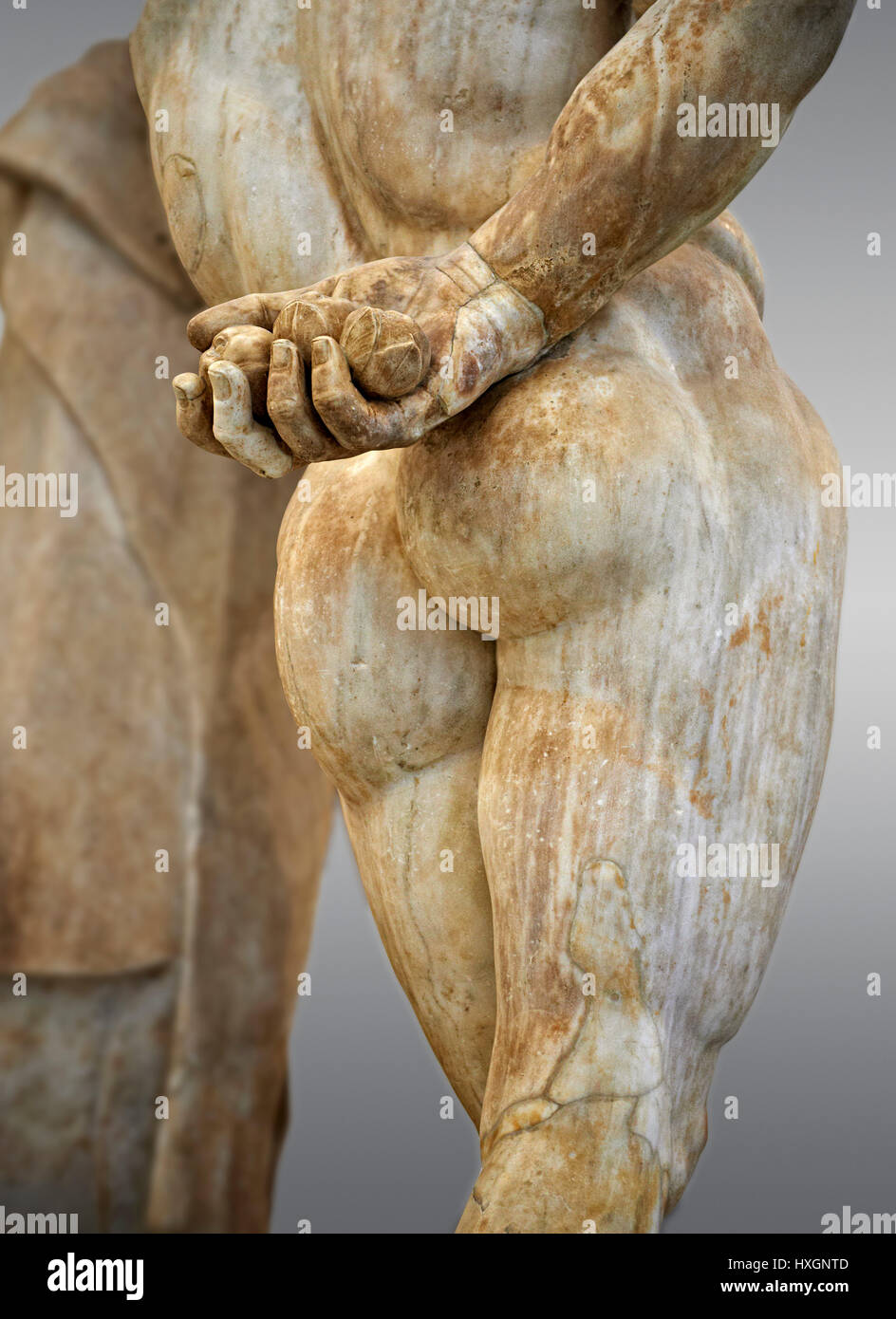 Ende des 2. Jahrhunderts n. Chr. römische Statue des Herkules, Inv 6001, Sammlung Farnese, National Museum of Archaeology, Neapel, Stockfoto