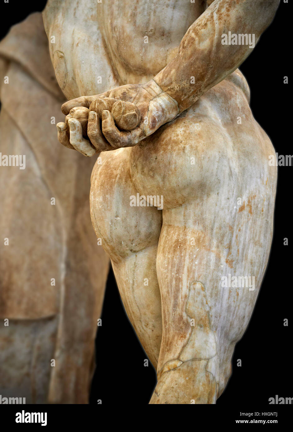 Ende des 2. Jahrhunderts n. Chr. römische Statue des Herkules, Inv 6001, Sammlung Farnese, National Museum of Archaeology, Neapel, Stockfoto