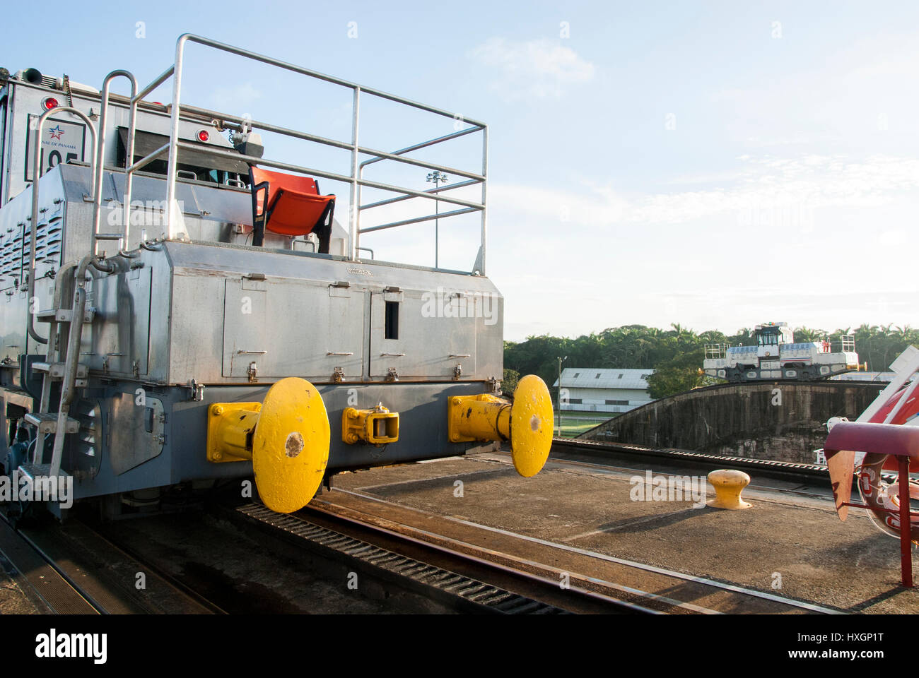 Panama-Kanal in einem sonnigen Sommertag - Panamakanal 22. November 2013 Stockfoto