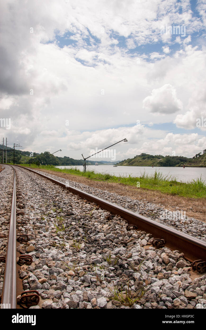 Panama-Kanal in einem sonnigen Sommertag - Panamakanal 22. November 2013 Stockfoto