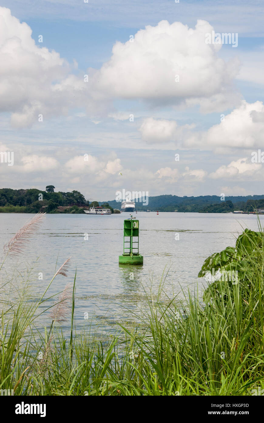 Panama-Kanal in einem sonnigen Sommertag - Panamakanal 22. November 2013 Stockfoto