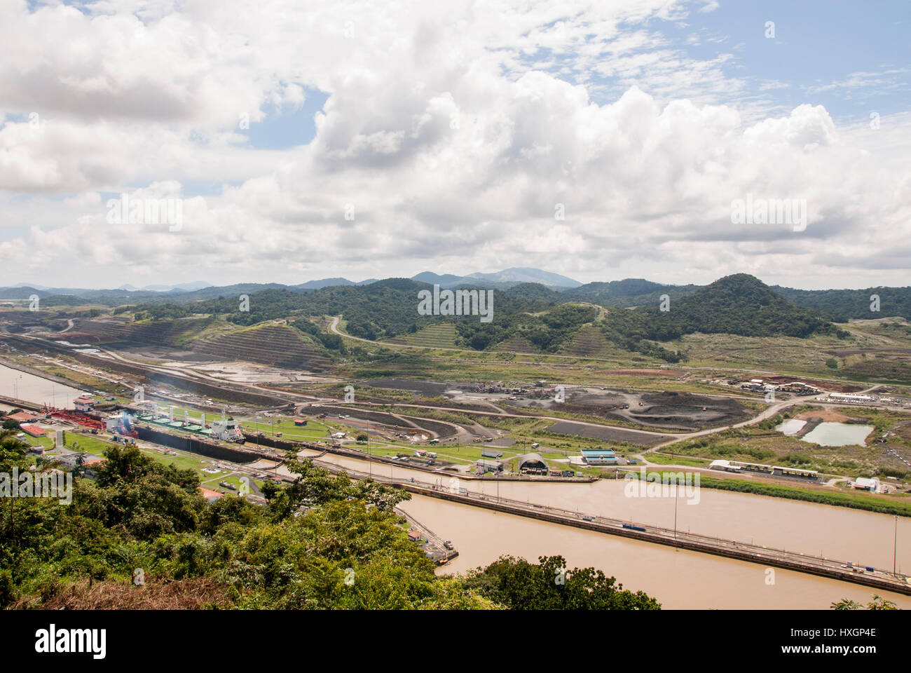 Panama-Kanal in einem sonnigen Sommertag - Panamakanal 22. November 2013 Stockfoto
