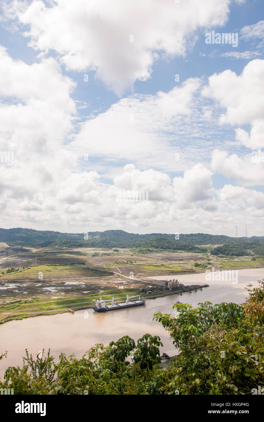 Panama-Kanal in einem sonnigen Sommertag - Panamakanal 22. November 2013 Stockfoto