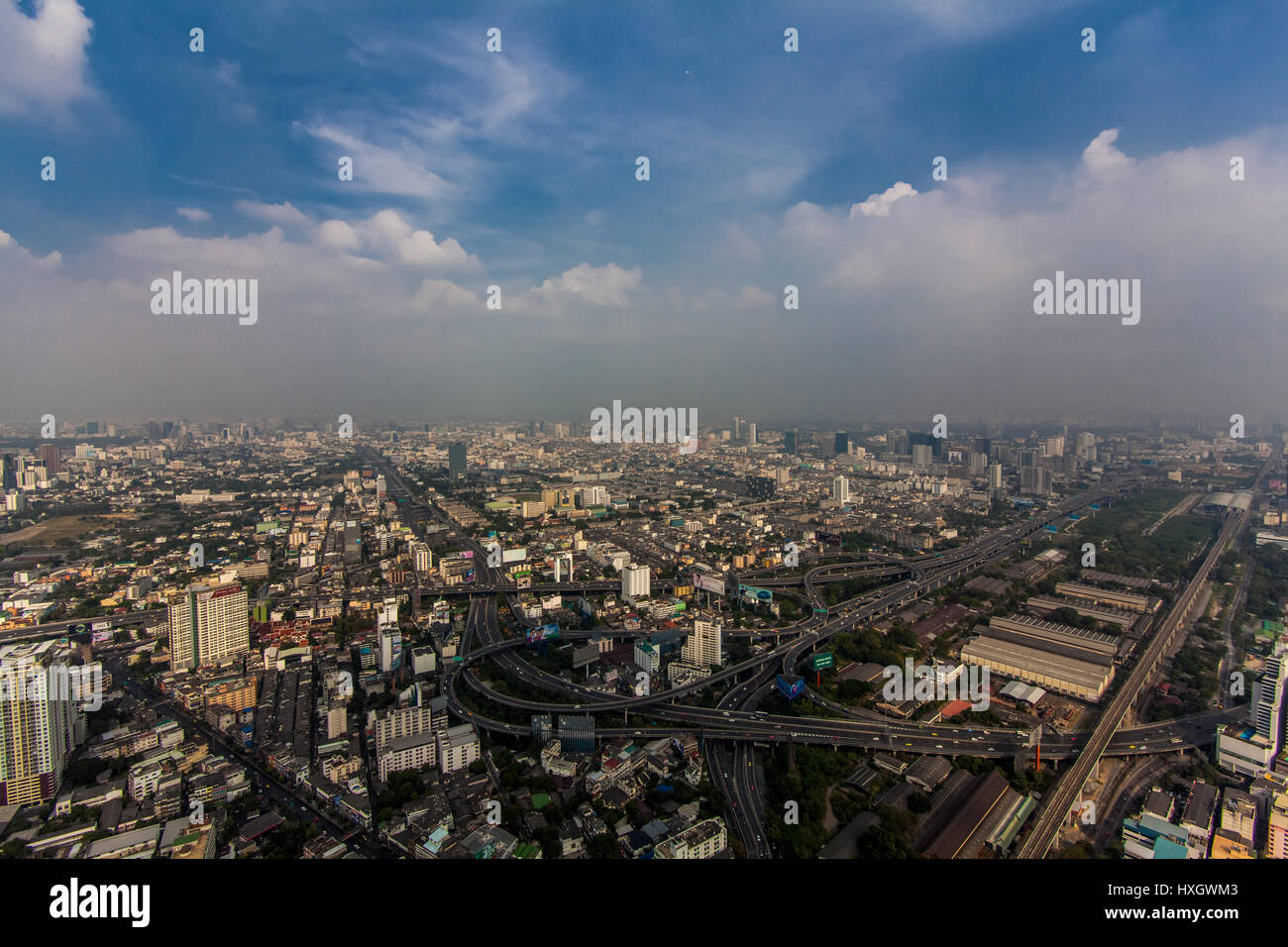 Skyline von Bangkok, Thailand. Ansicht von oben Stadt, Bangkok Stockfoto