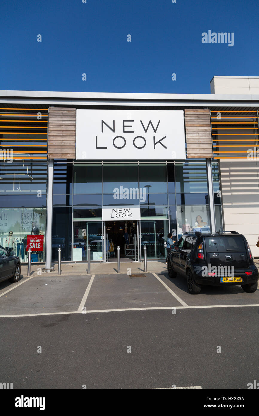 Neuen Look Shop, Biggleswade, Bedfordshire, UK, A1 Retail Park Stockfoto
