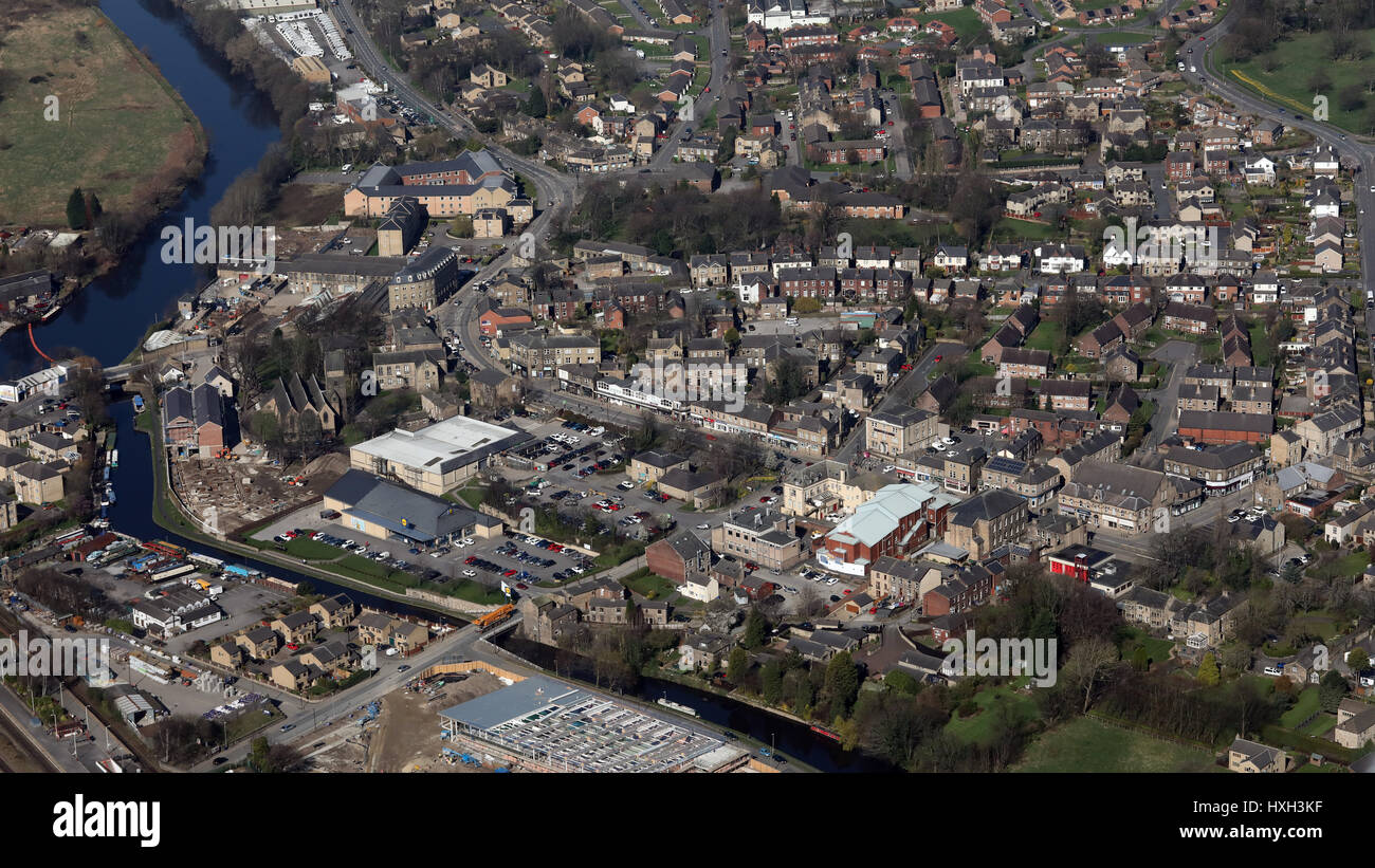 Luftaufnahme des Mirfield, West Yorkshire, Großbritannien Stockfoto