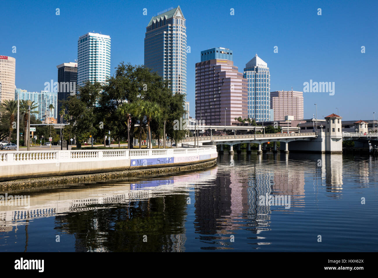 Tampa Skyline Wolkenkratzer, Florida, USA Stockfoto