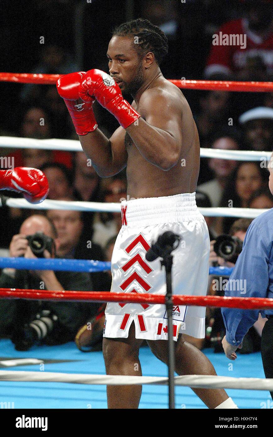 LENNOX LEWIS BOXER STAPLES Center LOS ANGELES USA 21. Juni 2003 Stockfoto