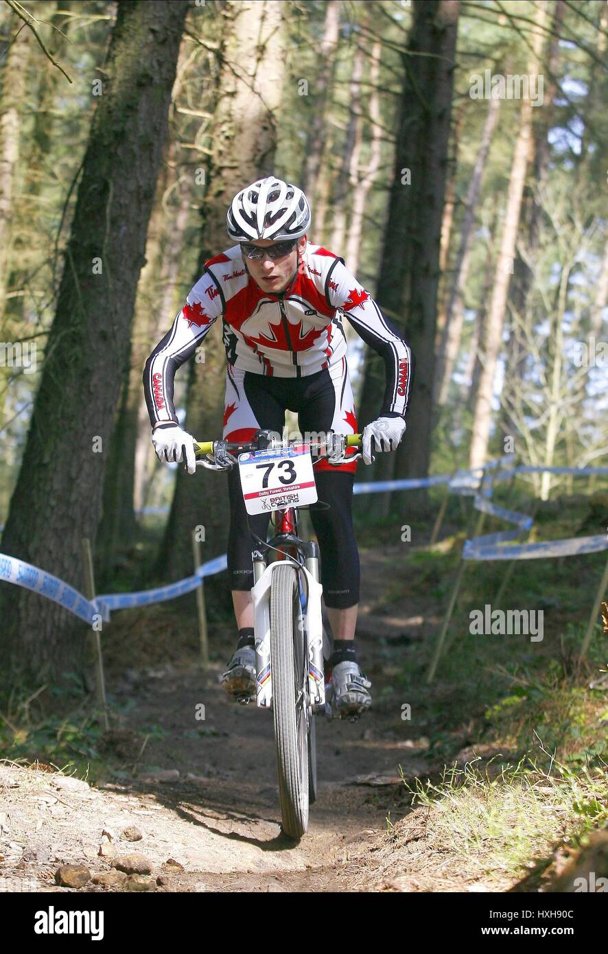 ANDREW WATSON CANADIAN NATIONAL OUTFIT DALBY FOREST YORKSHIRE 24. April 2010 Stockfoto