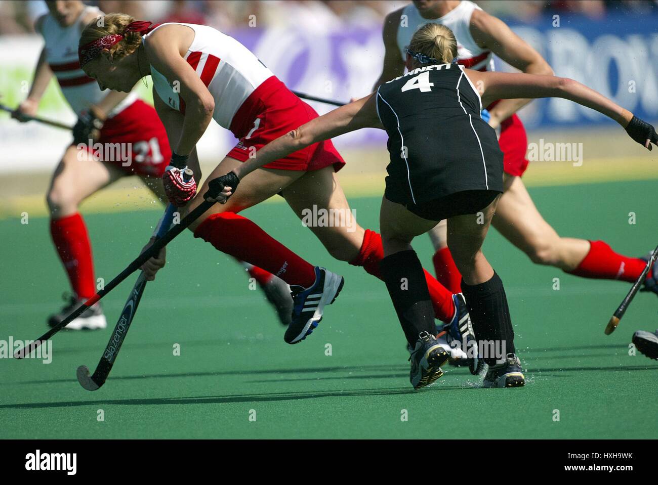 ENGLAND V Neuseeland HOCKEY MANCHESTER 29. Juli 2002 Stockfoto