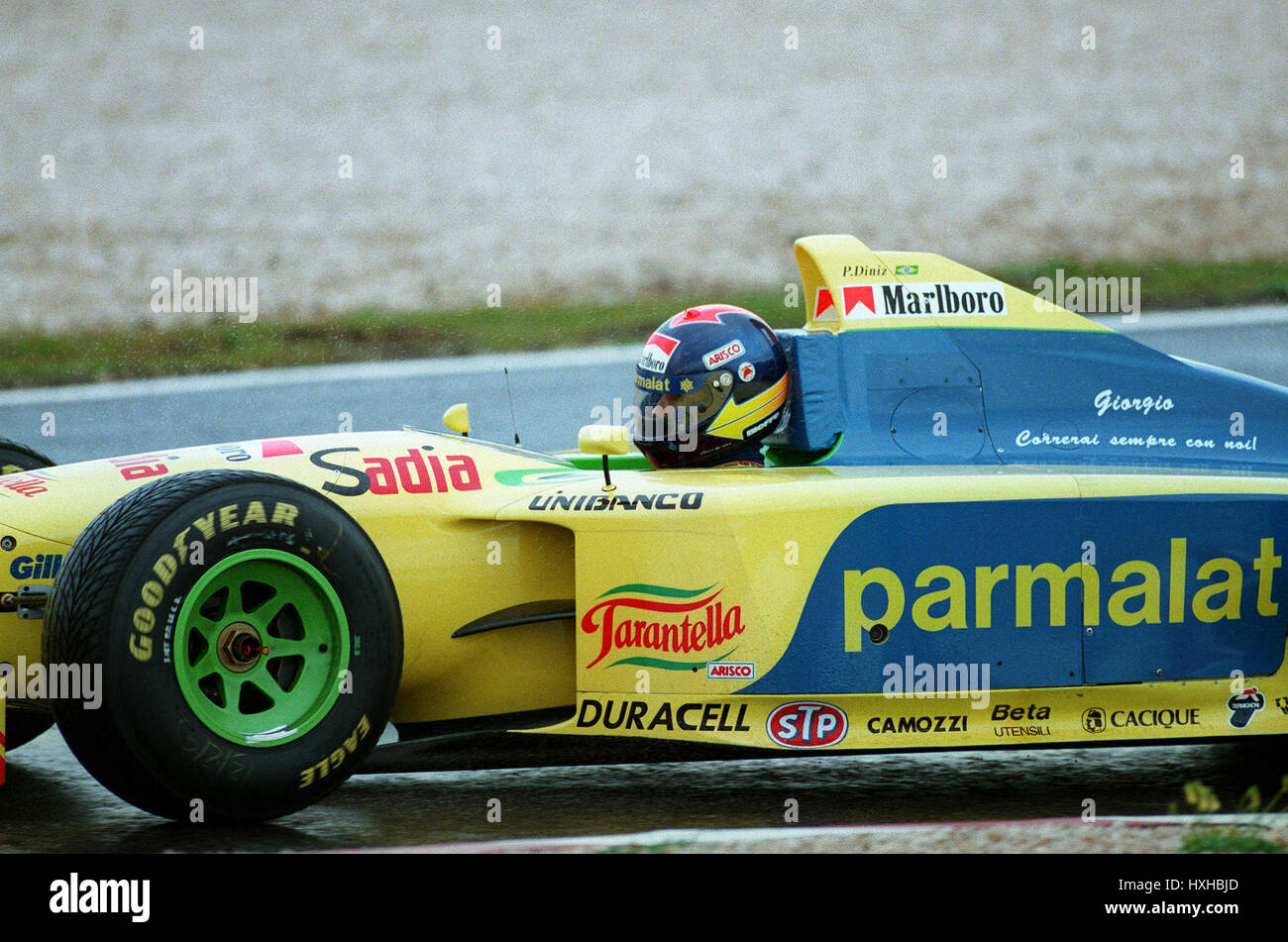 PEDRO DINIZ FORTI-FORD 21. März 1995 Stockfoto