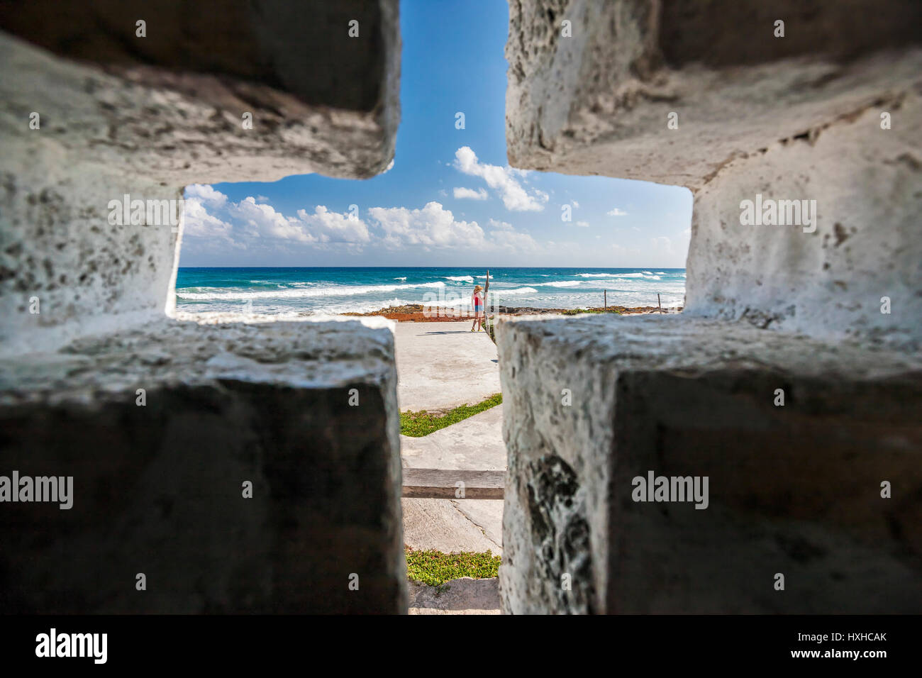 Ansicht des Fensters Ozean Trog Kapelle Stockfoto