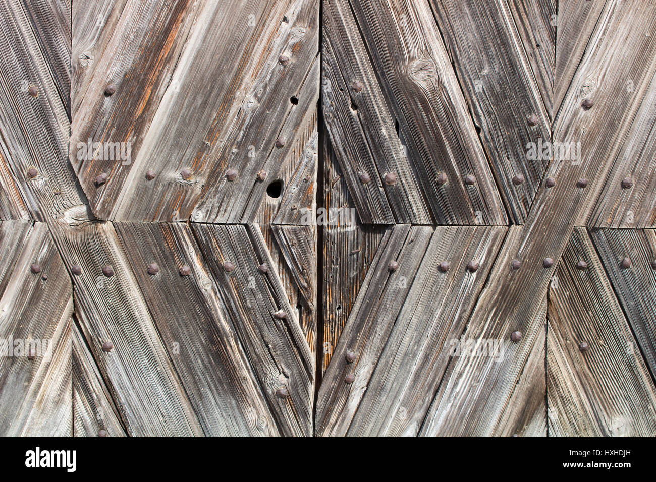 Schönes Tor aus Holz gemacht Stockfoto