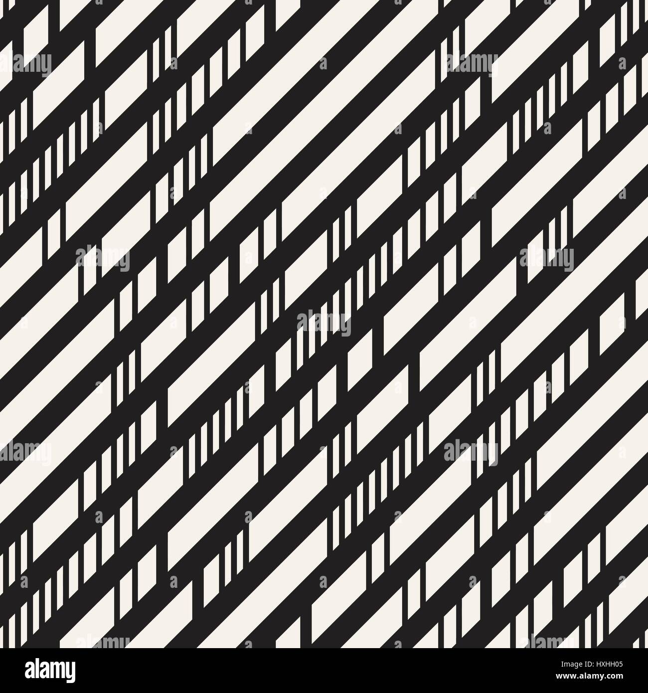 Schwarz / weiß unregelmäßige gestrichelt Muster. Abstraktes Vektor nahtlose Hintergrund Stock Vektor