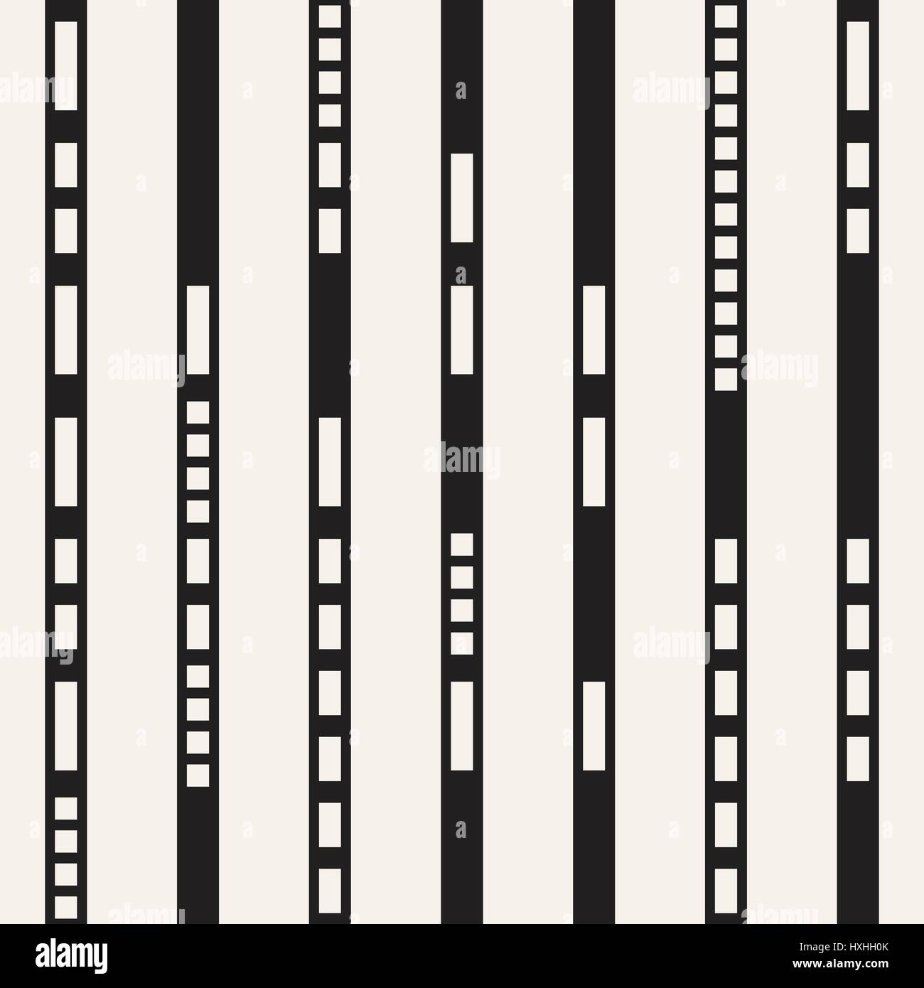 Schwarz / weiß unregelmäßige gestrichelt Muster. Abstraktes Vektor nahtlose Hintergrund Stock Vektor