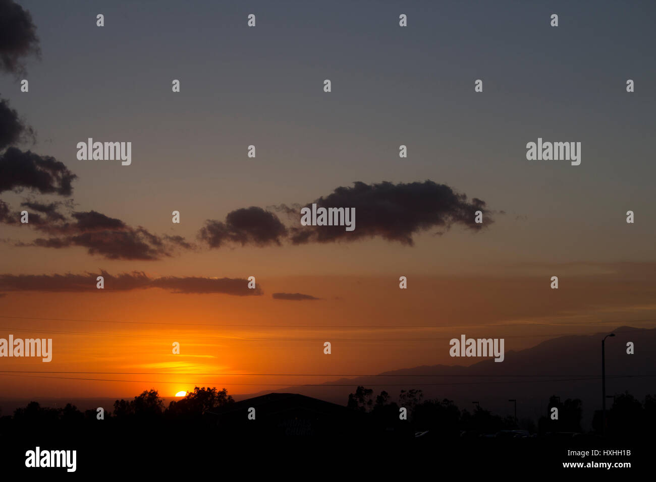 California sunset Stockfoto
