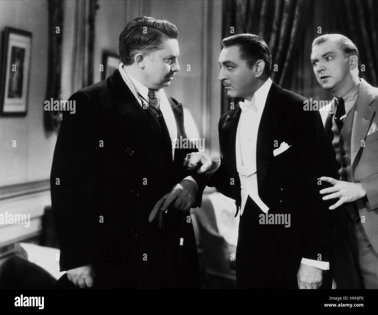 JEAN HERSHOLT, John Barrymore, LEE TRACY, ABENDESSEN IN ACHT, 1933 Stockfoto