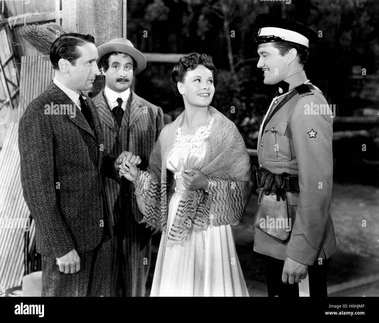 VICTOR JORY, GEORGE TOBIAS, ELIZABETH INGLIS, Dennis Morgan, River's End, 1940 Stockfoto