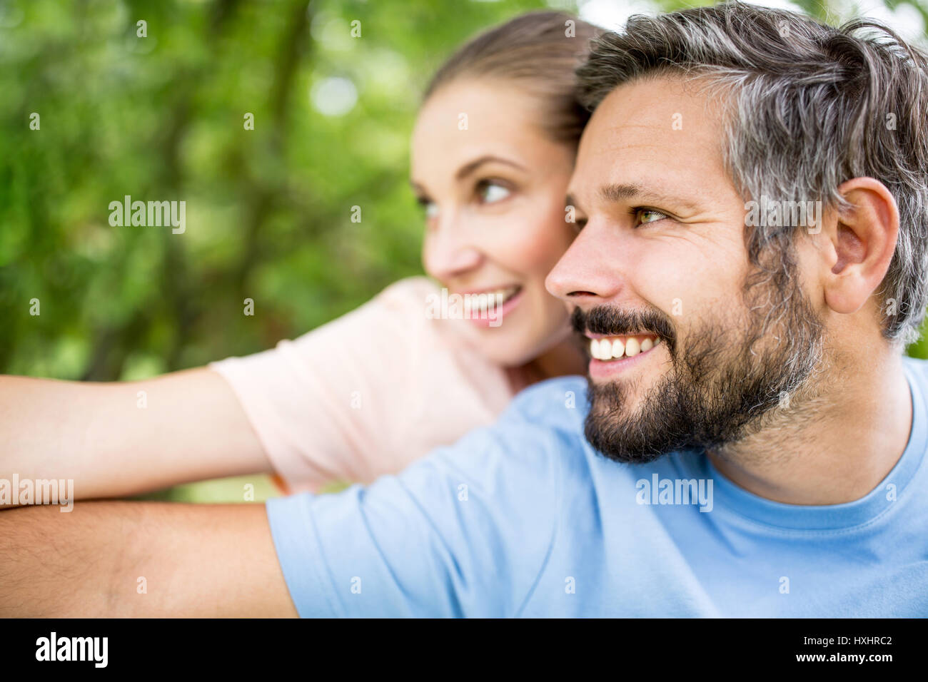 Paar in Liebe Spaß zusammen in den Sommerferien Stockfoto