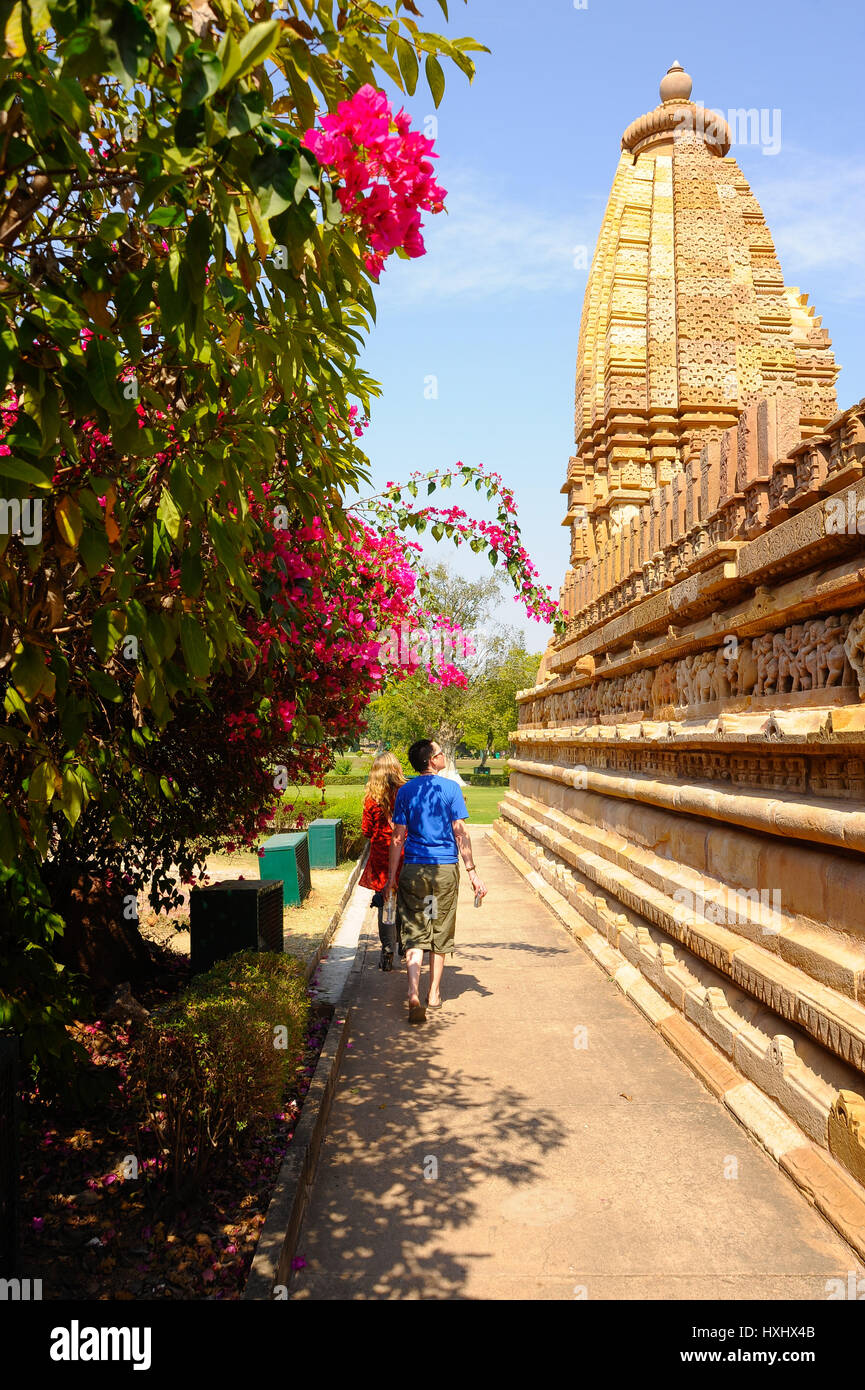 Khajuraho Tempel-Komplex Stockfoto