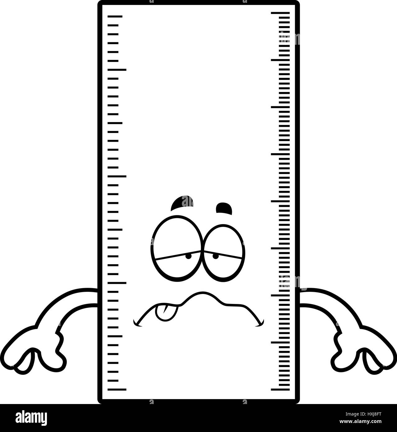 Eine Karikatur Illustration eines Herrschers suchen krank. Stock Vektor