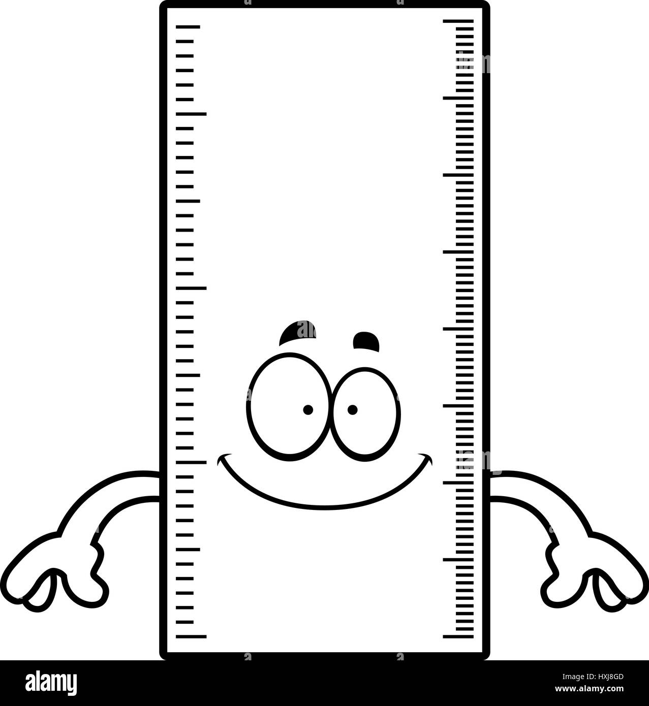 Eine Karikatur Illustration eines Herrschers suchen glücklich. Stock Vektor