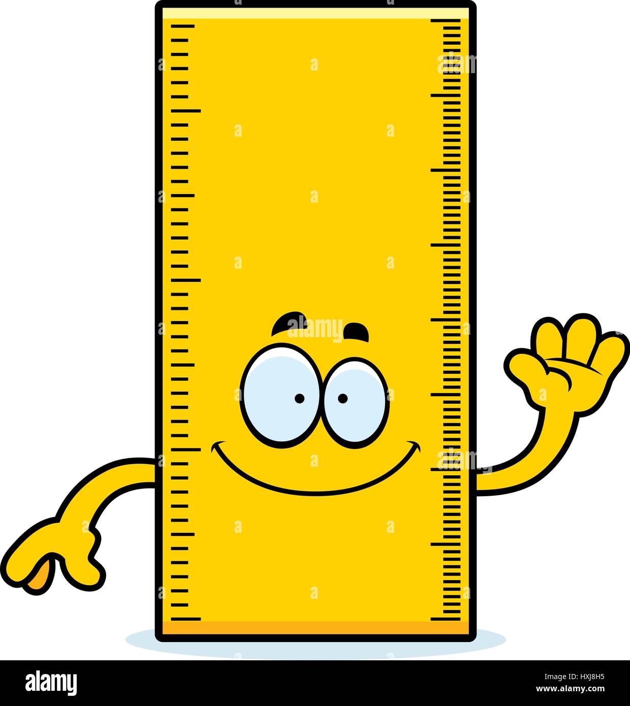 Eine Karikatur Illustration eines Herrschers winken. Stock Vektor