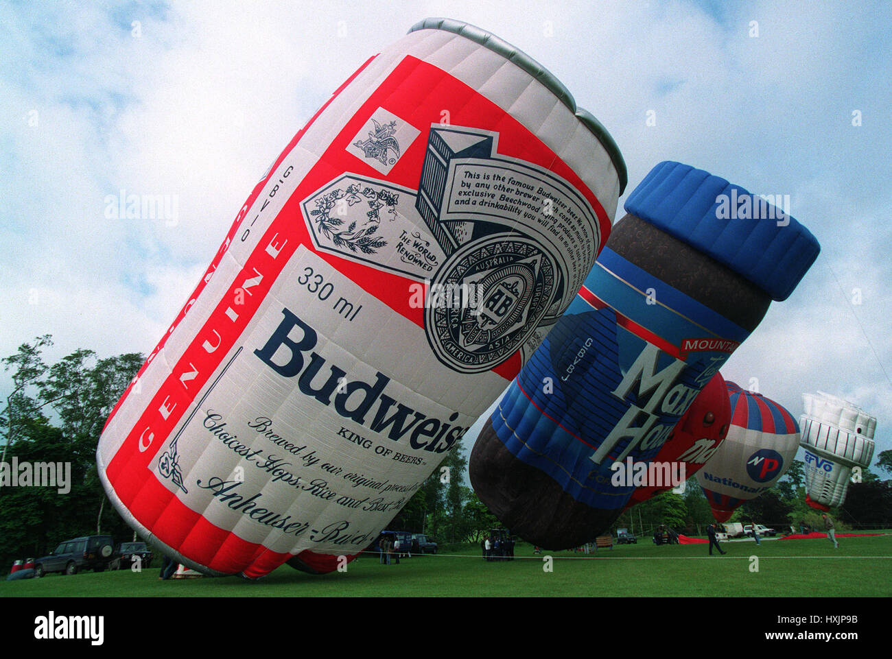 HOT AIR BALLOONING LEEDS CASTLE 1. September 1994 Stockfoto